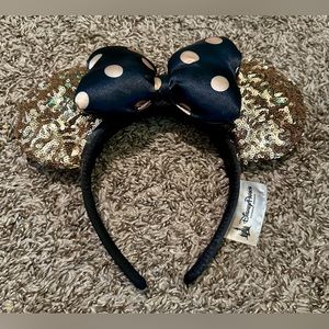 Disney Black and Gold Polka Dot Ears